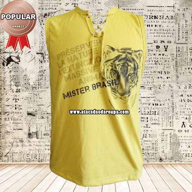 Camisas Masculina Sem Manga Estilo Machão