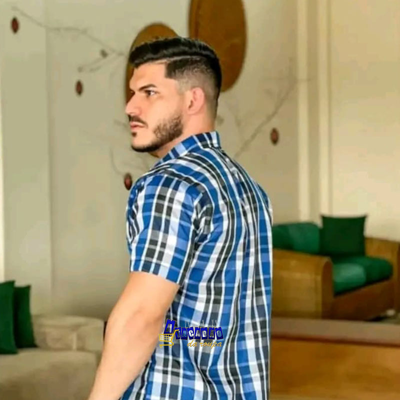Camisa Social Xadrez Adulto