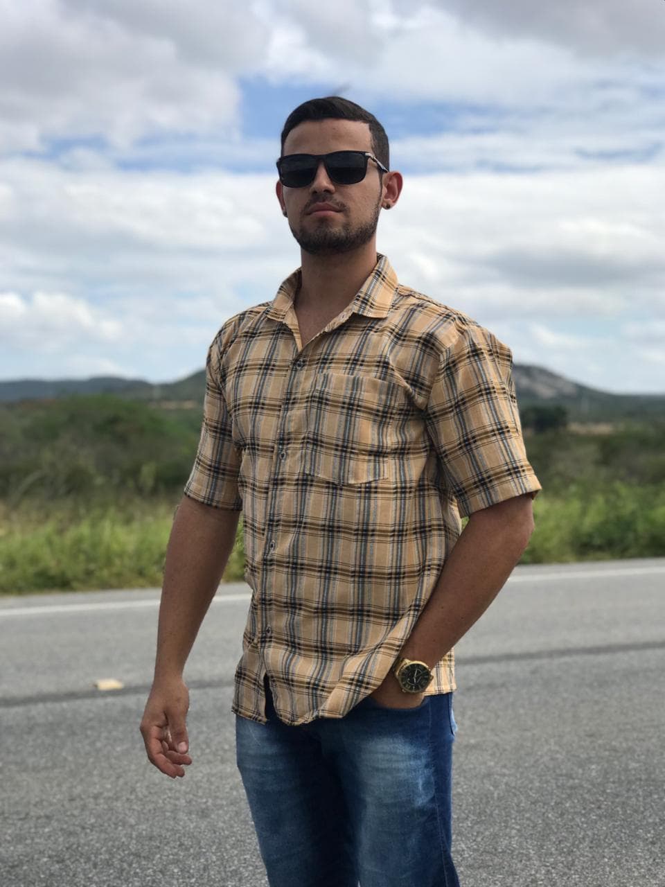 Camisa Social Xadrez Adulto