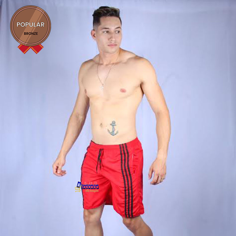 Short Tactel Cós Elastico Masculino Adulto