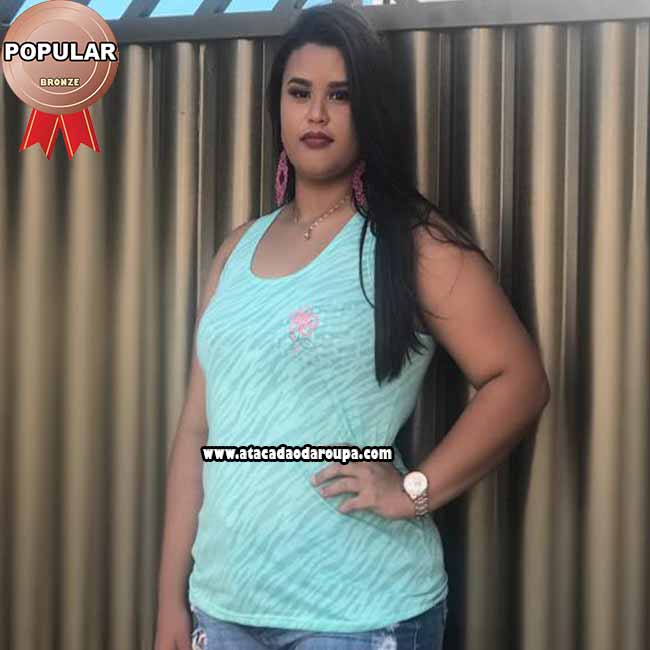 Regata Feminina Plus Size Estampado GG