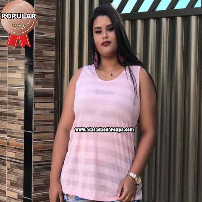 Regata Feminina Plus Size Estampado GG