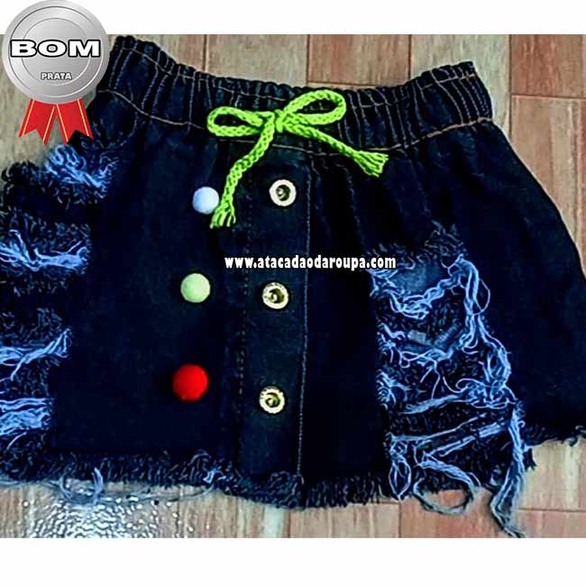Saia Jeans Infantil Personalizado 2 a 5 Anos
