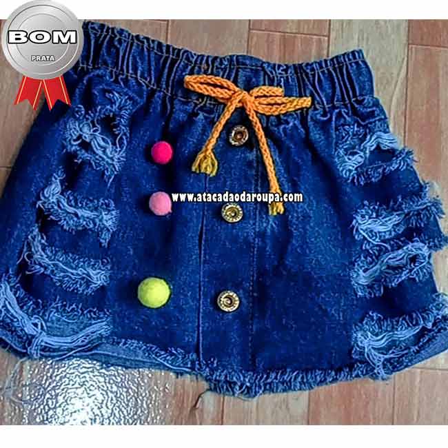 Saia Jeans Infantil Personalizado 2 a 5 Anos