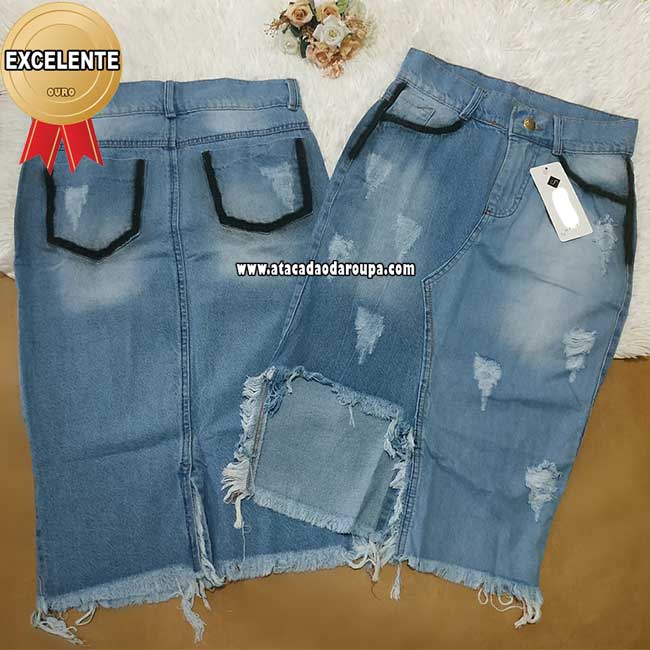 Saias Jeans Moda Evangélica 38 ao 46