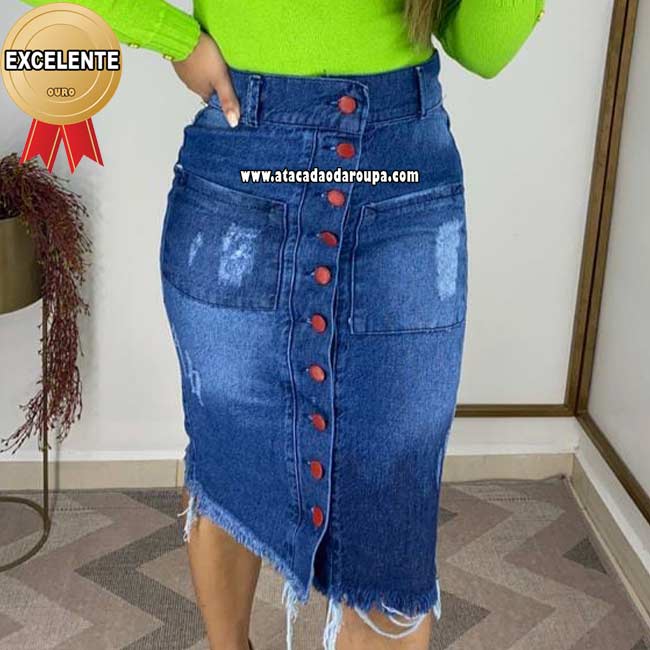 Saias Jeans Moda Evangélica 38 ao 46
