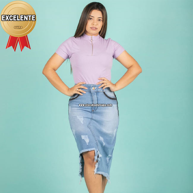 Saias Jeans Moda Evangélica 38 ao 46