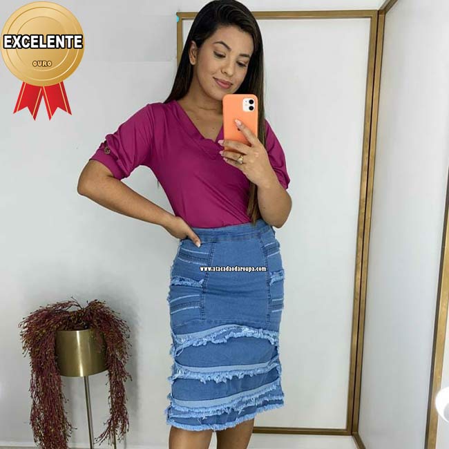 Saias Jeans Moda Evangélica 38 ao 46
