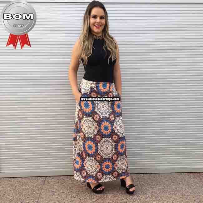 Saia Longa com Bolso Fio Torcido G