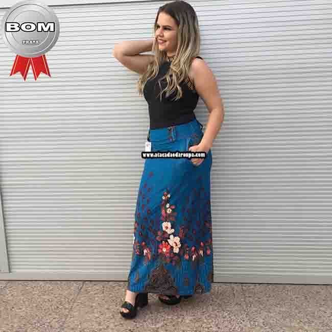 Saia Longa com Bolso Fio Torcido G