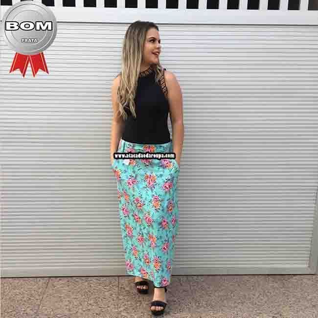 Saia Longa com Bolso Fio Torcido G
