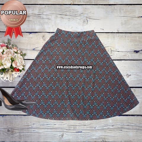 Saia Godê Estampada