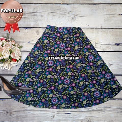 Saia Godê Estampada