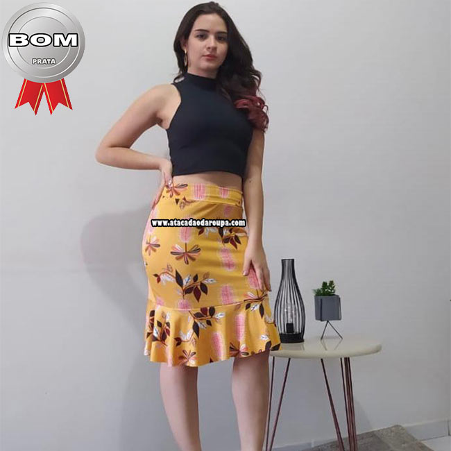 Saias Estampadas Malha Leila