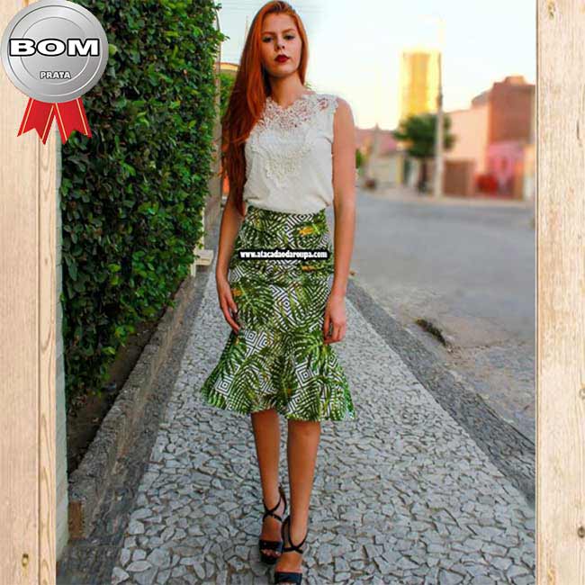 Saias Estampadas Malha Leila