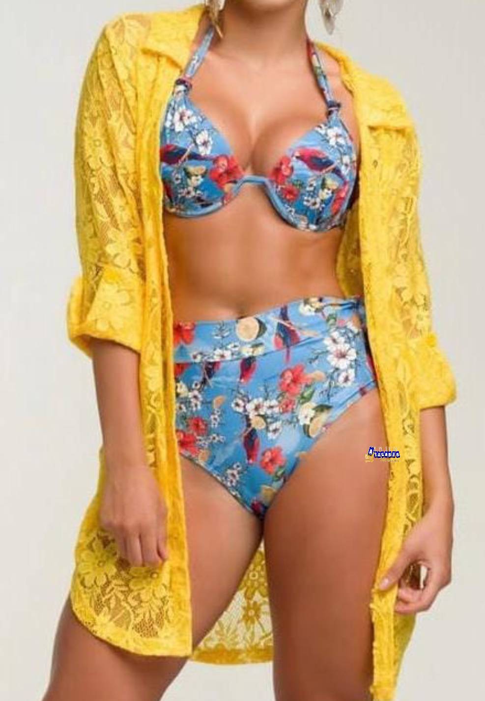 Chemise Saída de Praia Com Botões