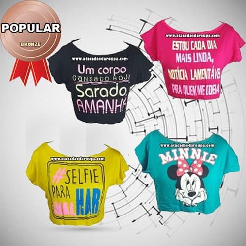 Blusas Cropped  academia