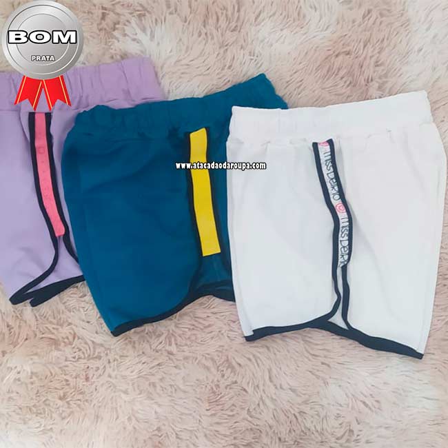 Shorts Blogueira Tecido Ponto Roma P/M/G