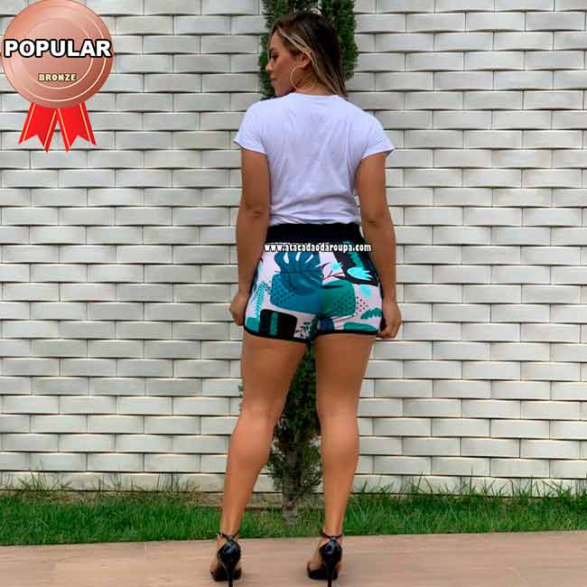 Short Crepe Cós Poliéster