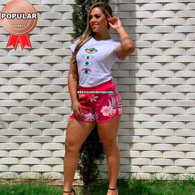 Short Crepe Cós Poliéster