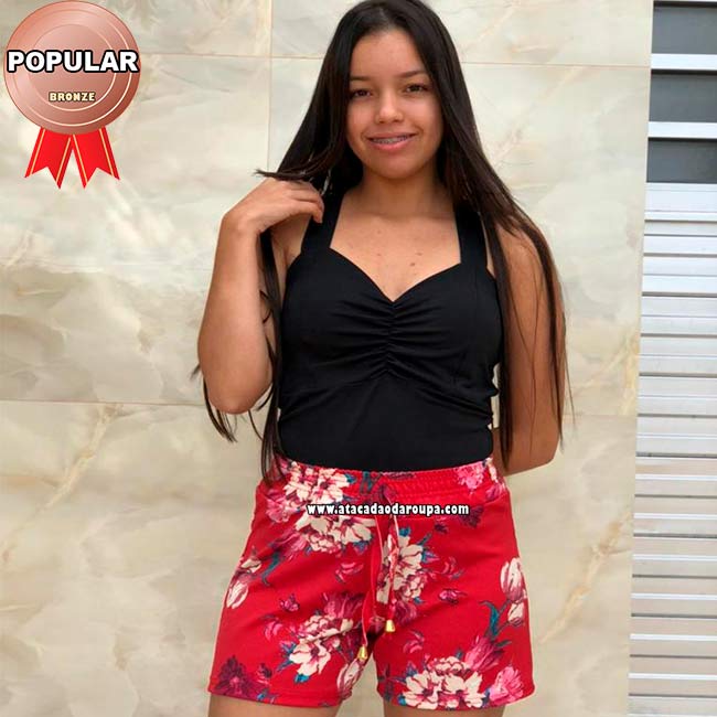 Shorts Estampados de Crepe M/G