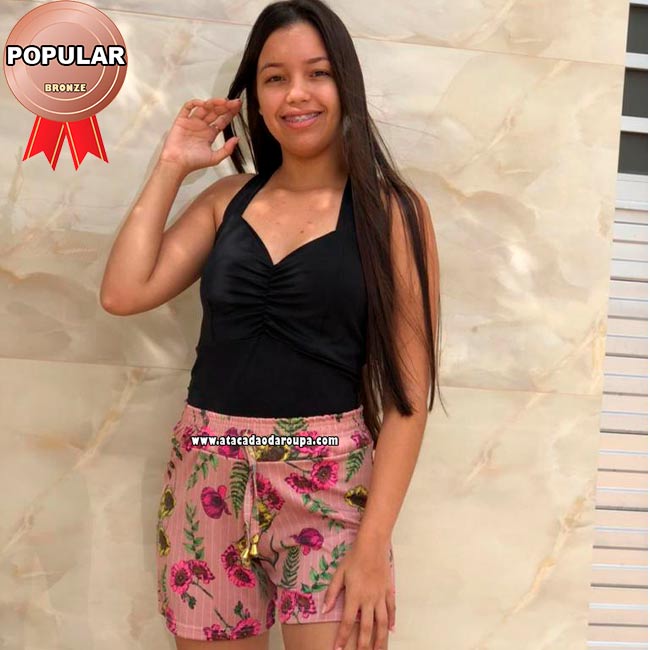 Shorts Estampados de Crepe M/G