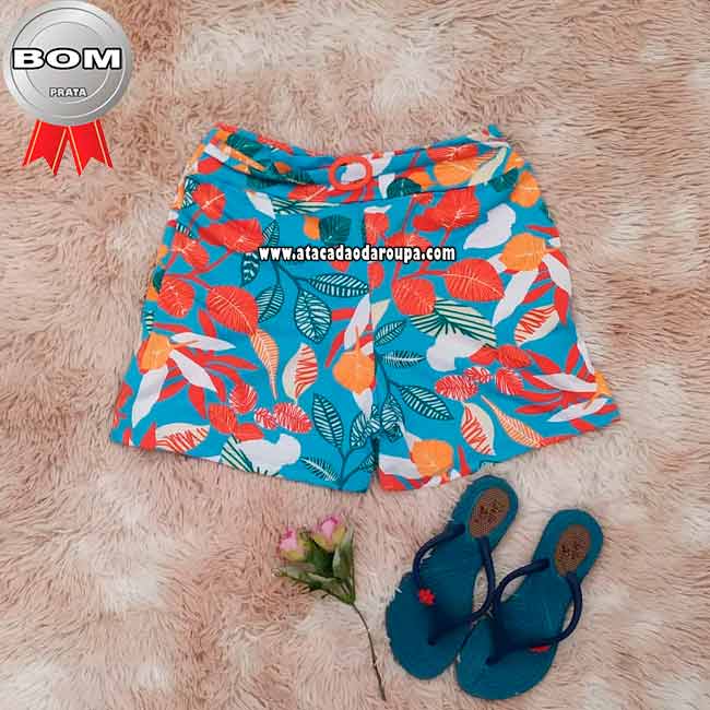Short Feminino de Crepe Plus Size