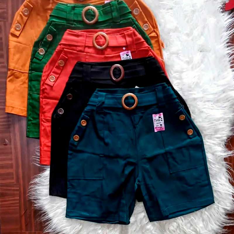 Short Feminino Bengaline Plus Size