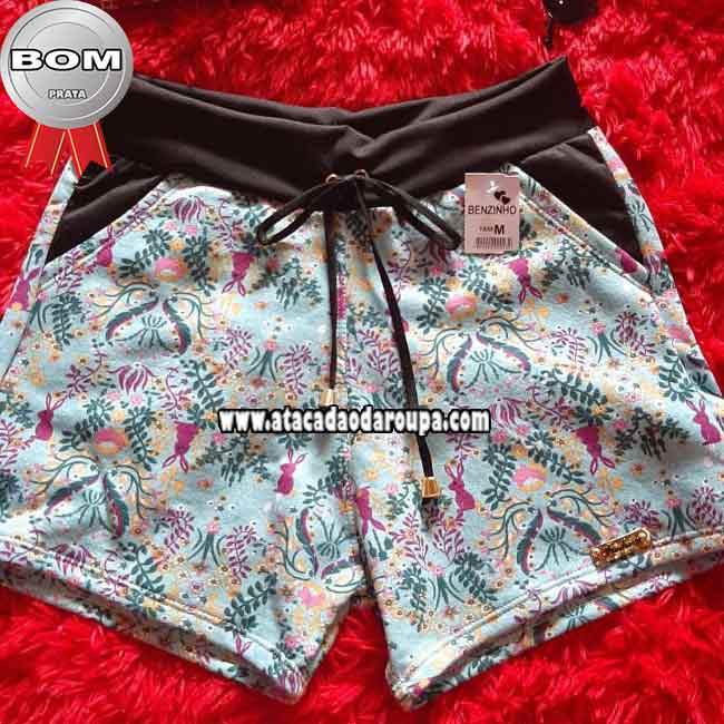 Short Moletom Flanelado Feminino