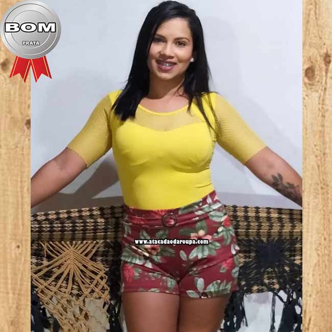 Short Feminino Estampado Summer Plex