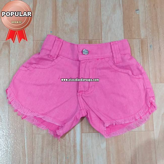 Short Infantil Brim Sarja Colorido 3 a 5 Anos