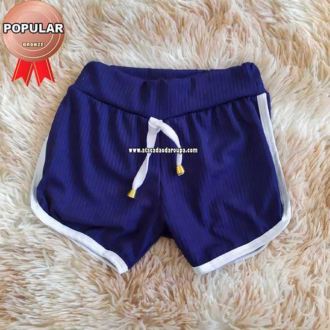 Short Infantil Canelado 5 a 7 Anos