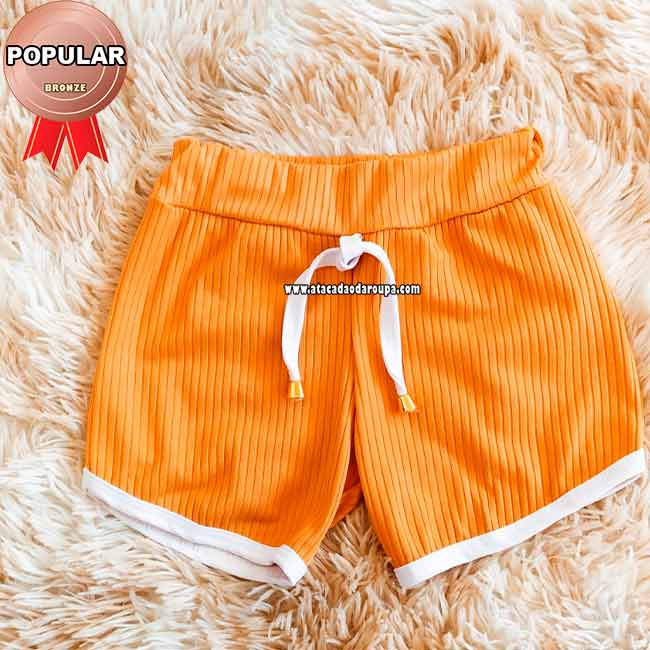 Short Infantil Canelado 5 a 7 Anos