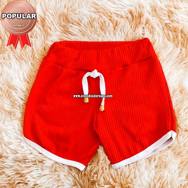 Short Infantil Canelado 5 a 7 Anos