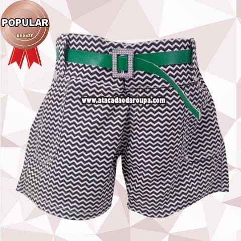 Short Infantil Brim Estampado 1 a 4 Anos