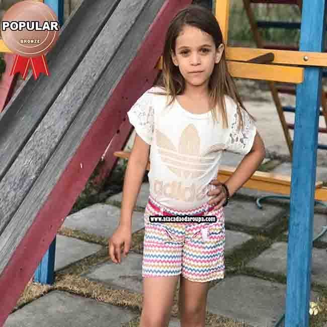 Short Infantil Brim Estampado 1 a 4 Anos