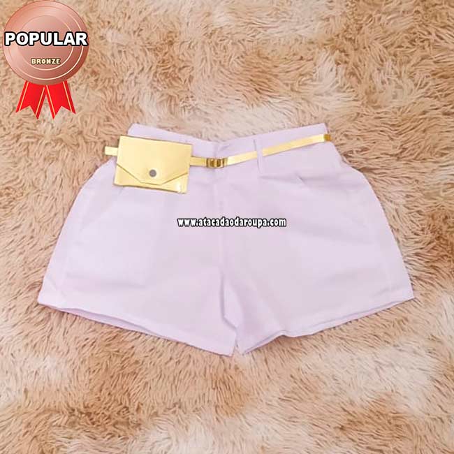 Short Tactel Infantil com Bolsinha 3 a 7 Anos