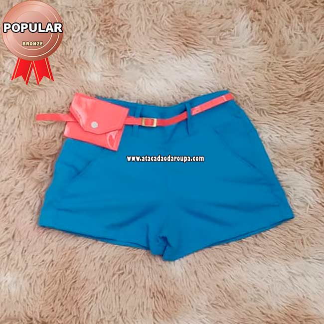 Short Tactel Infantil com Bolsinha 3 a 7 Anos