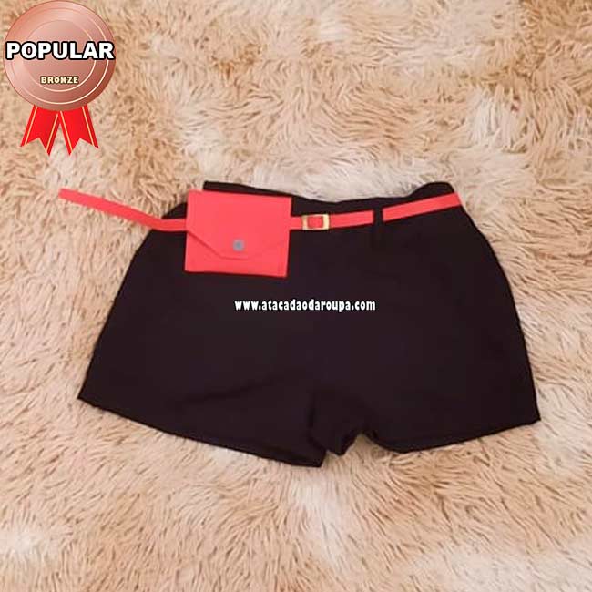 Short Tactel Infantil com Bolsinha 3 a 7 Anos