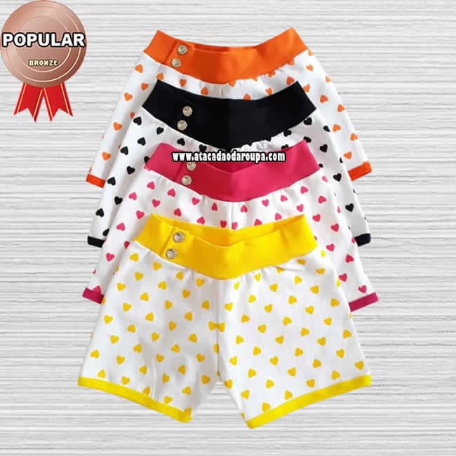 Short Infantil em Cotton