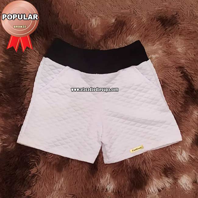 Short Infantil Metalassê Feminino