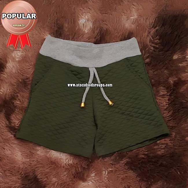 Short Infantil Metalassê Feminino