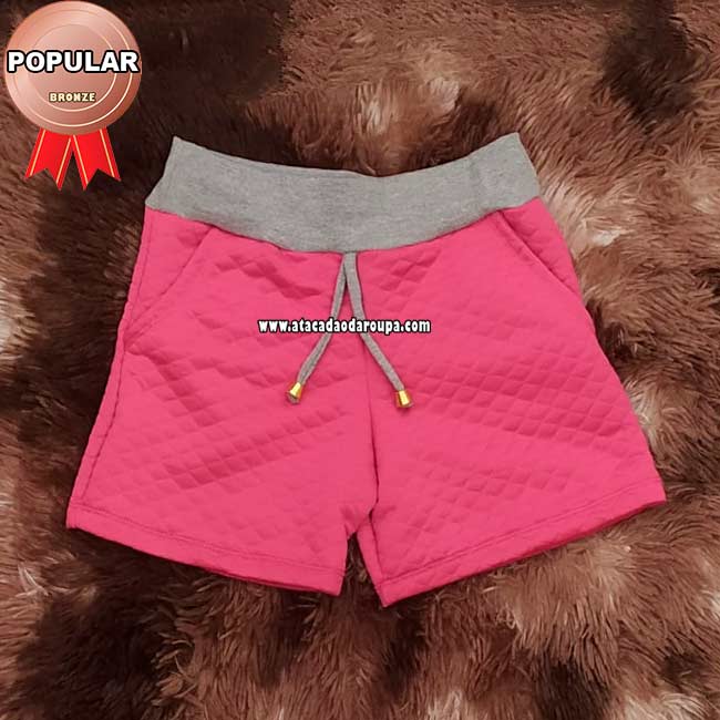 Short Infantil Metalassê Feminino