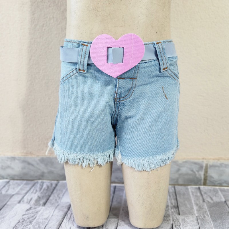 Short Jeans com Cinto Grosso