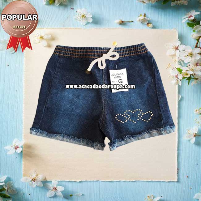 Short Jeans Infantil Elástico