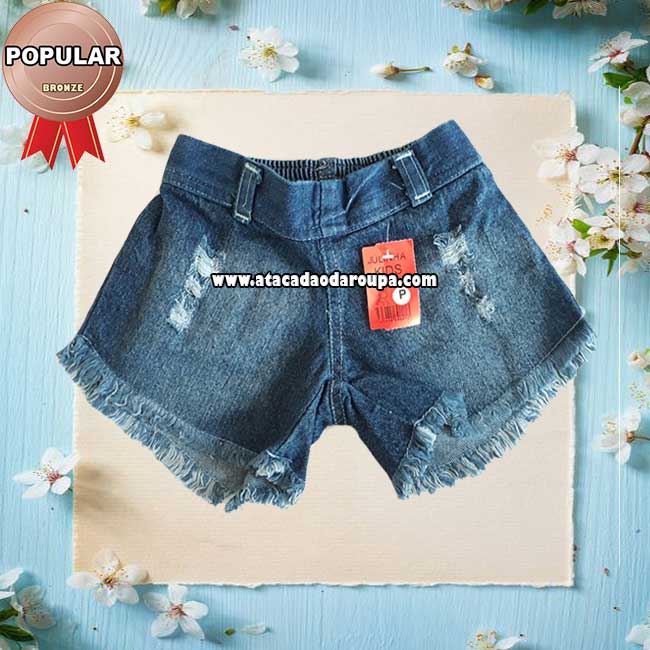 Short Jeans Infantil Elástico