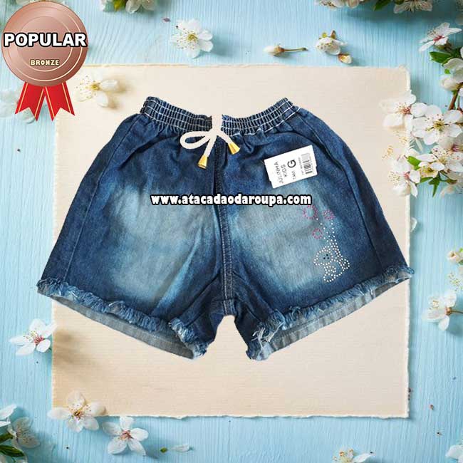 Short Jeans Infantil Elástico