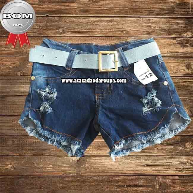 Short Jeans Infantil 5 a 8 Anos