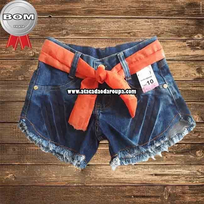 Short Jeans Infantil 5 a 8 Anos