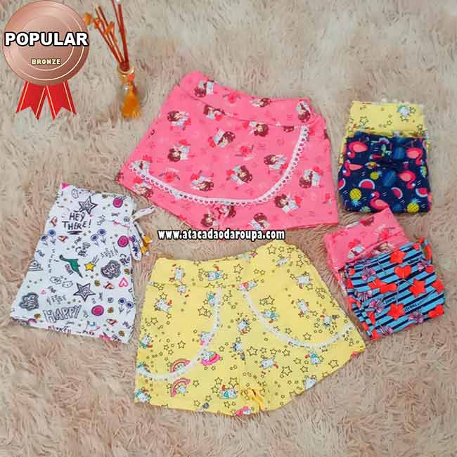Short Malha Summer Plex Infantil